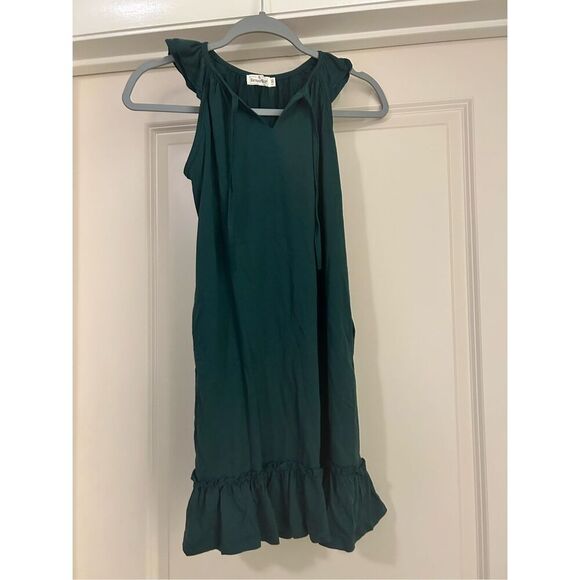 NEW Girls Halter Neck Sleeveless Ruffle Dress Pockets 6 Yrs NO BELT - Picture 4 of 4